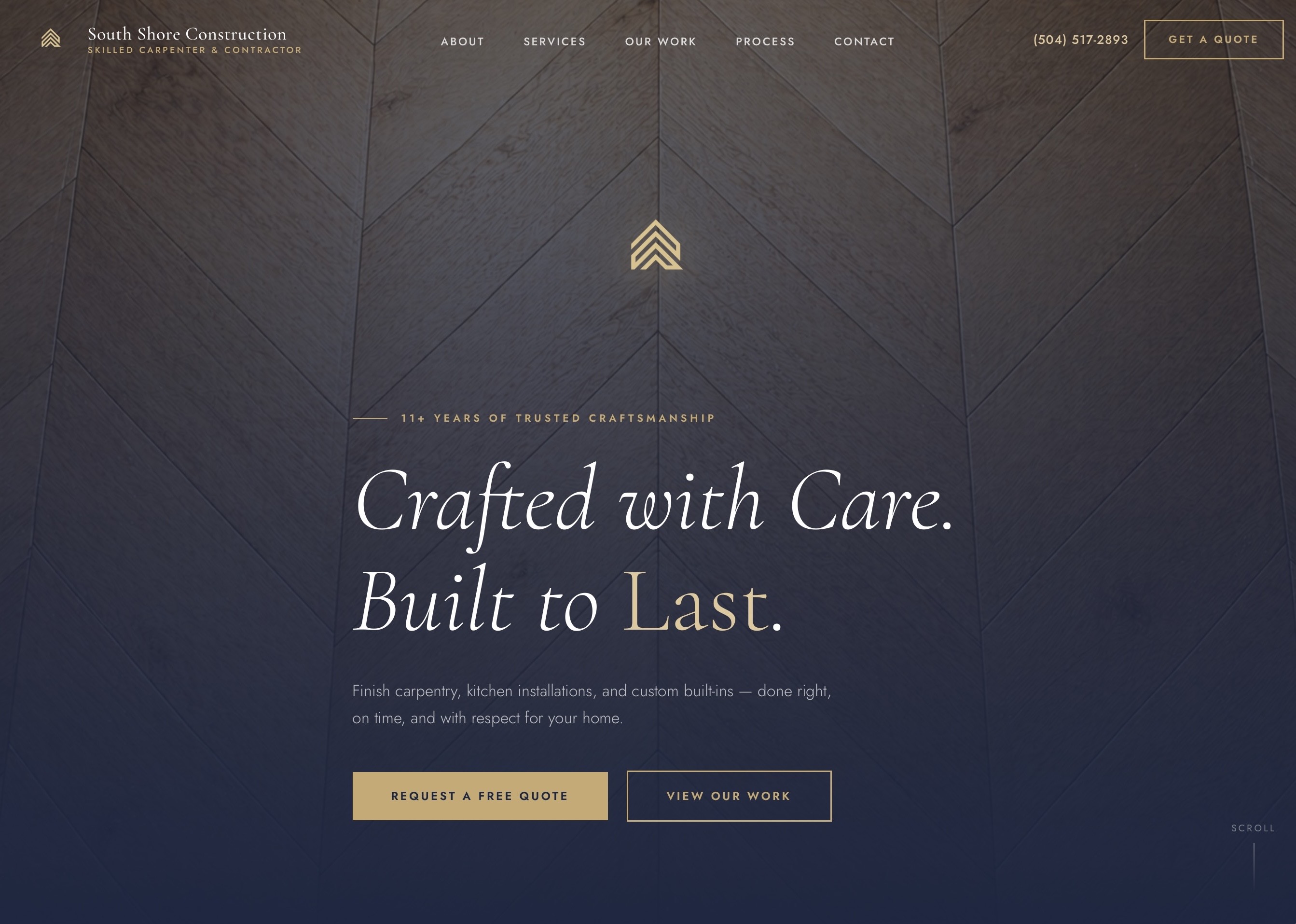 South Shore Construction website preview